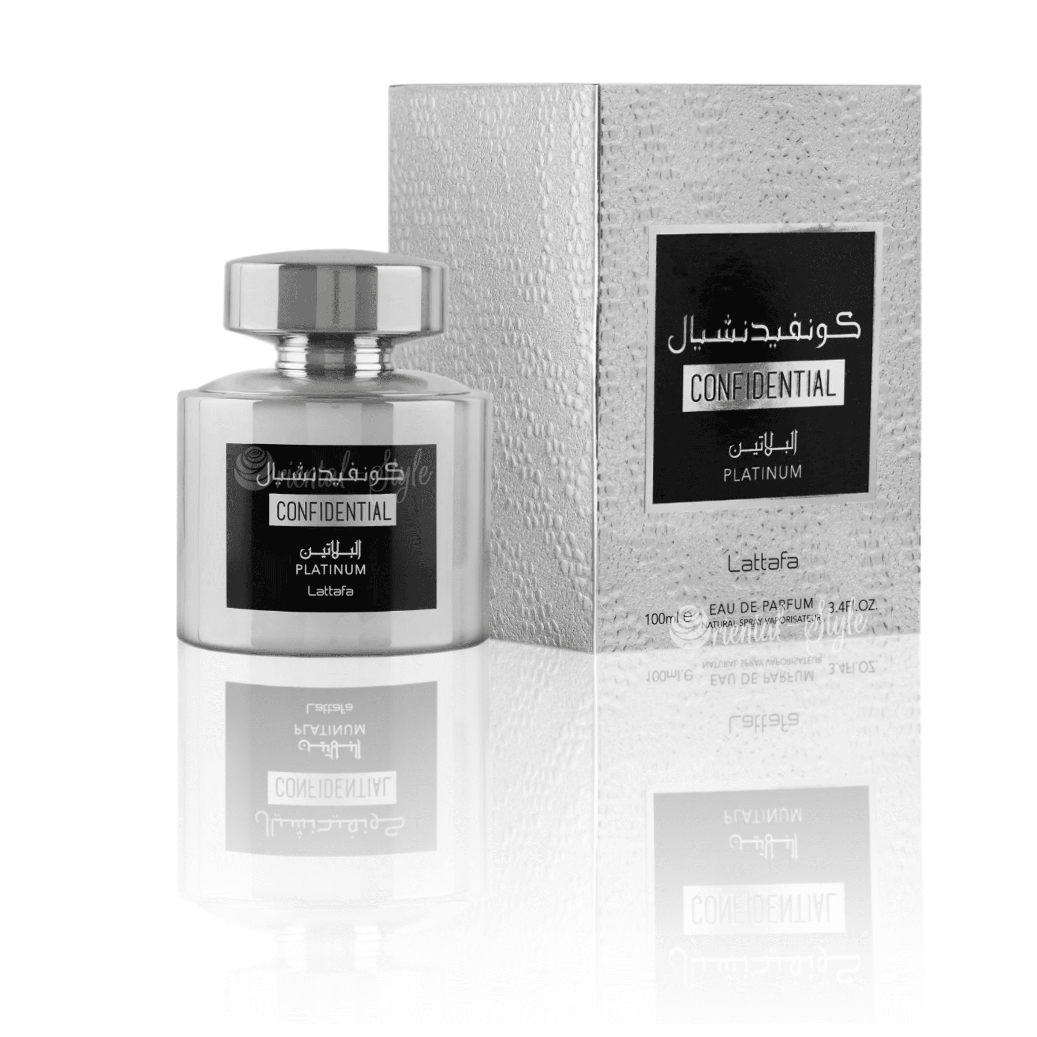 Lattafa Confidential Platinum 100 ml Eau De Parfum Fresh scent